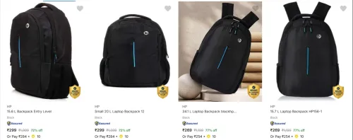 Image of HP Backpacks Starting at ₹269
