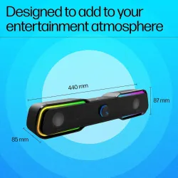 HP DHE-6002 Wired Speaker, 3.5mm aux connectivity, Surround Sound, PC and Phone Compatible