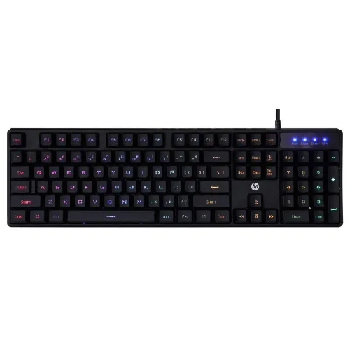 Image of HP K300 Wired Gaming Keyboard, Backlit Membrane with Mixed Color Lighting