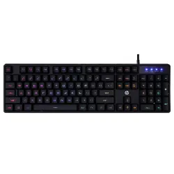 HP K300 Wired Gaming Keyboard, Backlit Membrane with Mixed Color Lighting