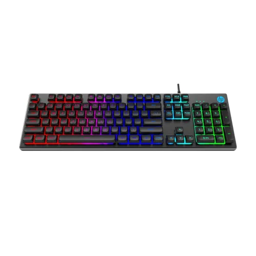 Image of HP K500F Wired Gaming Keyboard, Backlit Membrane with Mixed Color Lighting