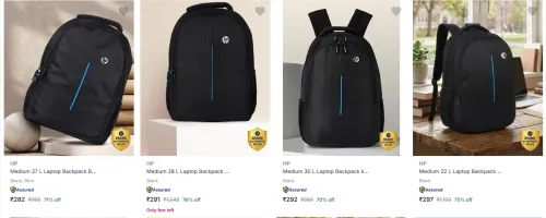 Image of HP Laptop Bags at minimum 70% Discount