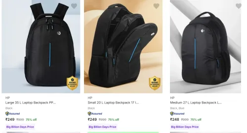 Image of HP Laptop Bags at minimum 72% Discount