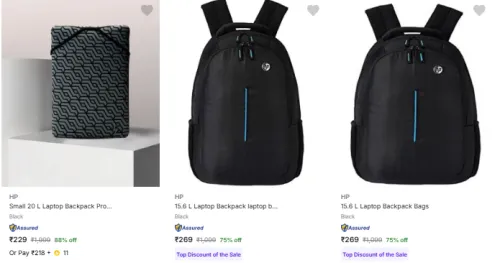 Image of Hp Laptop Bags Starting @ ₹229