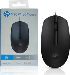 HP M10 Wired Ambidextrous Laser Mouse (USB 2.0, Grey)