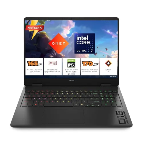 Image of HP Omen 16 Intel Core Ultra 7 255H 8GB RTX 5050 24GB DDR5(Upgradeable) 1TB SSD