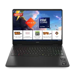 HP Omen 16, Intel Core Ultra 7 255H, 8GB RTX 5050, 24GB DDR5(Upgradeable) 1TB SSD, 2K IPS 165Hz 400 nits, 3ms RT, 16''/40.6cm, Win11, Office24, Black, 2.4kg, am0240tx, Xbox Gamepas* RGB Gami...