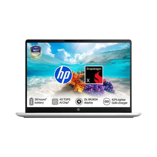 Image of HP Omnibook 3 Snapdragon X Processor AI Laptop (16GB LPDDR5x, 512GB SSD)