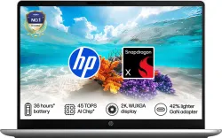 HP Omnibook 3 2K WUXGA Snapdragon X - (16 GB/512 GB SSD/Windows 11 Home) Omnibook 3 14-hz0024QU Laptop (14 inch, Nouvelle Silver Cover & Keyboard Frame, Modern Silver Base, 1.42 kg, With MS....