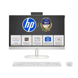 HP All-in-One, AMD Ryzen 7 7730U (16GB DDR4, 512GB SSD) IPS, Three-Sided, Micro-Edge, Anti-Glare, FHD, 23.8''(60.5 cm), Win 11 Home, Office 24, 5.27kg, FHD IR Camera, 24-cr0023in