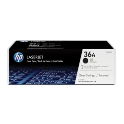 HP 36A Black Original Laserjet Toner Cartridge (Dual Pack)