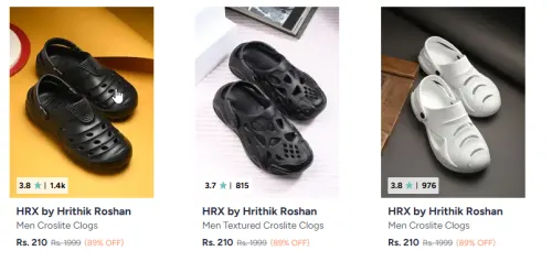 Image of HRX by Hrithik Roshan Footwear at minimum 89% Discount