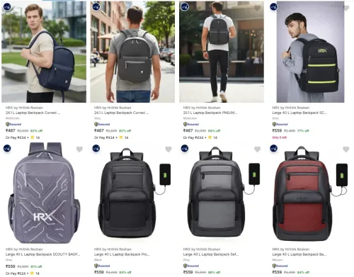 Image of HRX by Hrithik Roshan Laptop Bags at minimum 70% Discount