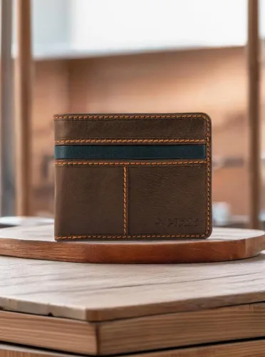 Image of HRX by Hrithik Roshan Men Casual Brown Genuine Leather Wallet