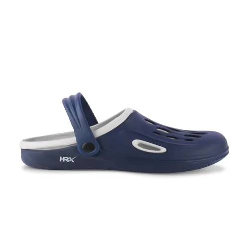 Image of HRX by Hrithik Roshan Men Navy Blue Rubber Clogs