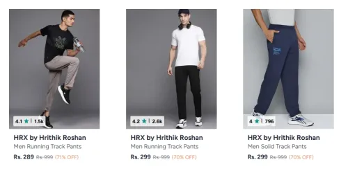 Image of Hrx By Hrithik Roshan Men’s Cargo starting at ₹289