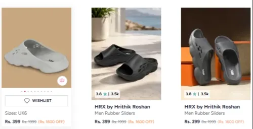 Image of HRX by Hrithik Roshan Men's Slip Upto 89% OFF