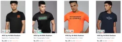 HRX by Hrithik Roshan Mens Gym T-shirt Starting Price At @ ₹143