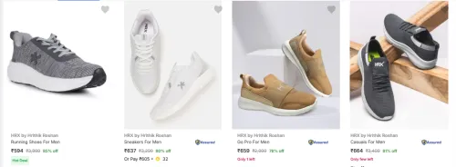 Image of Hrx By Hrithik Roshan Men’s Casual Shoes Upto 85% Discount