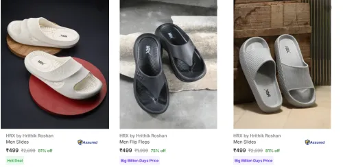 Image of HRX by Hrithik Roshan Slipper Upto 81% Discount