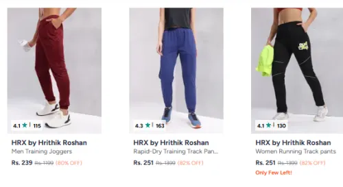 Image of Hrx By Hrithik Roshan Track Pants Upto 82% Discount
