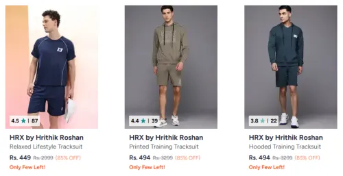 Image of HRX by Hrithik Roshan Track suit Upto 85% Discount