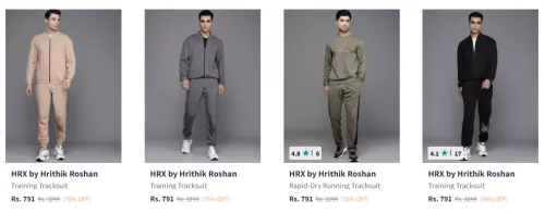 Image of HRX by Hrithik Roshan Training Tracksuit Starting At @₹791 