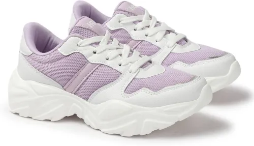 Image of HRX by Hrithik Roshan Walking Shoes For Women Purple, White , 3