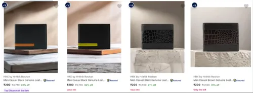Image of HRX by Hrithik Roshan Wallets at minimum 91% Discount