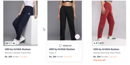 Image of HRX by Hrithik Roshan Women's Track Pants at Starting @ ₹289