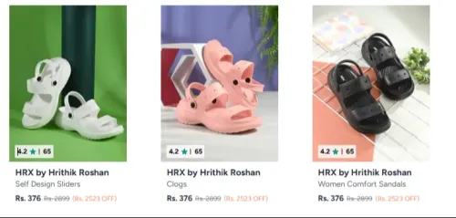 Image of HRX by Hrithik Roshan Women Sliders Upto 89% OFF