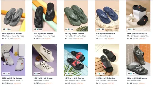 Image of HRX by Hrithik Roshan Flip Flops up to 90% Discount