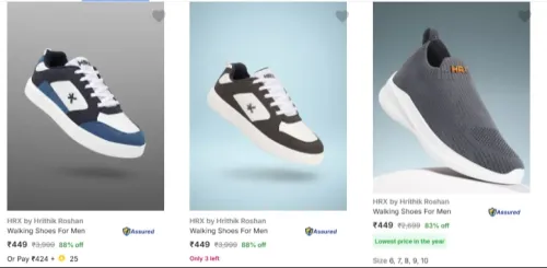 Image of Hrx By Hrithik Roshan Men’s Shoes Starting at ₹449