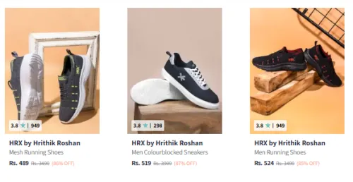 Image of HRX by Hrithik Roshan Men's Shoes Upto 86% Discount