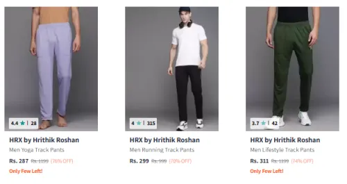Image of HRX by Hrithik Roshan Men's Track Pant Starting at ₹287