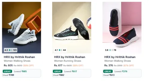 Image of Hrx By Hrithik Roshan Sports Shoes at minimum 89% Discount