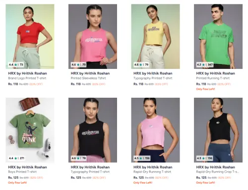 Image of HRX by Hrithik Roshan T-shirt Starting at ₹118