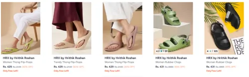 Image of HRX BY HRITIK ROSHAN Women's footwear at minimum 80% Discount