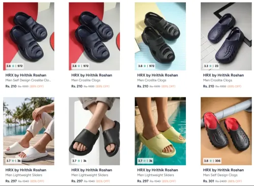 Image of HRX By Hrithik Roshan Men's Clogs up to 89% discount