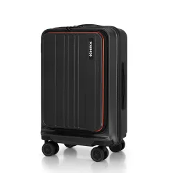 HRX Charcoal Grey Cabin Size Urban Laptop 2.0 Polycarbonate Hard Shell Suitcase 