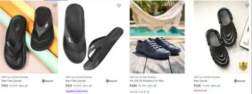 Image of HRX by Hrithik Roshan Footwear at minimum 71% Discount