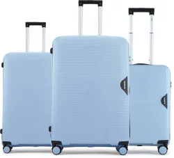 HRX Hard Body 3-Piece Luggage Set (Blue)