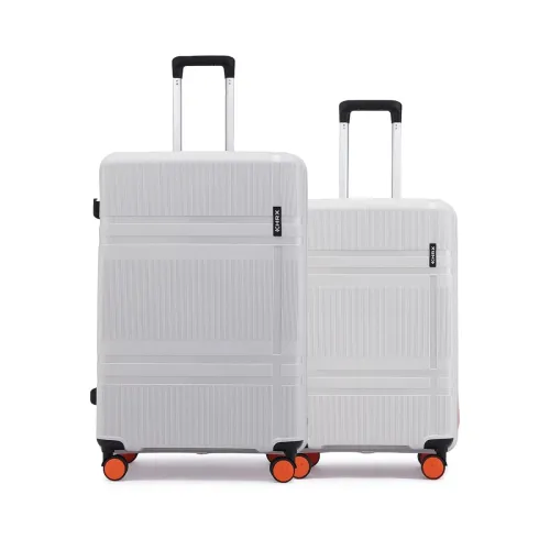 Image of HRX Helium 2-Piece Luggage Set (Cabin + Medium) Canes Grey Polypropylene Hard