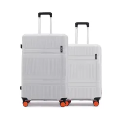 HRX Helium 2-Piece Luggage Set (Cabin + Medium) Canes Grey Polypropylene Hard