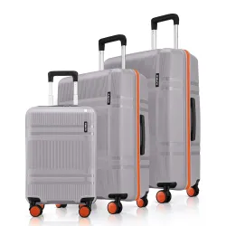 HRX Helium 3-Piece Polypropylene Hard Shell Luggage Suitcase Set