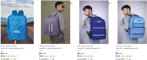 Image of Hrx By Hrithik Roshan Laptop Bags Minimum 79% Discount