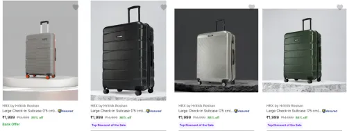 Image of Hrx Large Size Suitcases upto 86% Discount