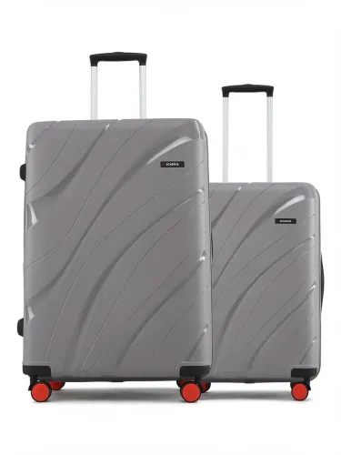Image of HRX Madrid Grey 2-Piece Luggage Set