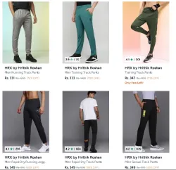 HRX Men's Trackpants up to 75% Discount