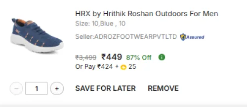 Image of HRX Men shoes (Blue , 10)